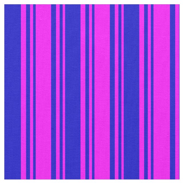 Fuchsia & Blue Colored Pattern Fabric (Close Up)