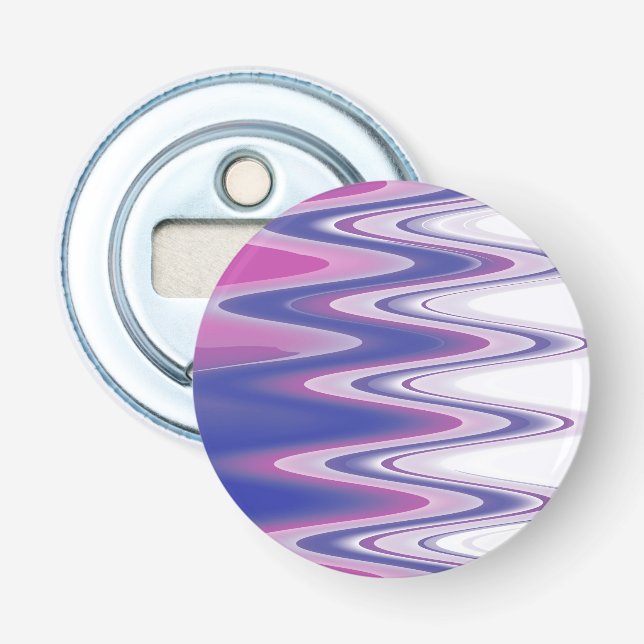 Fuchsia blue gray bottle opener (Front)