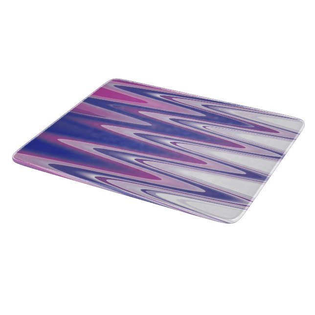 Fuchsia blue gray cutting board (Corner)