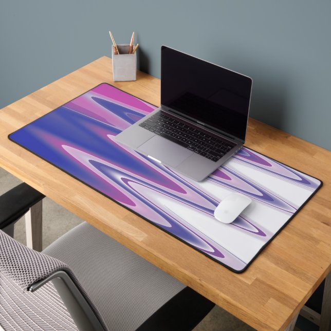 Fuchsia blue gray desk mat (Office 2)