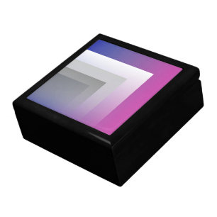 Fuchsia blue gray gift box