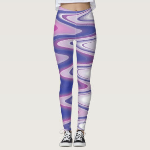 Fuchsia blue gray leggings