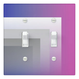 Fuchsia blue gray light switch cover