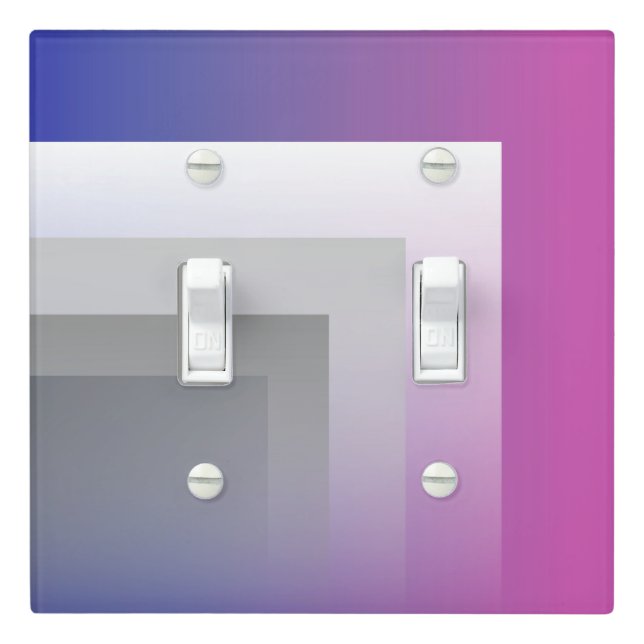 Fuchsia blue gray light switch cover (In Situ)