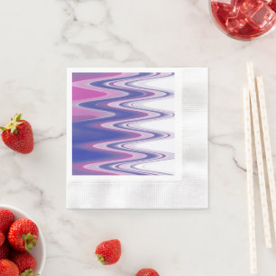Fuchsia blue gray napkins