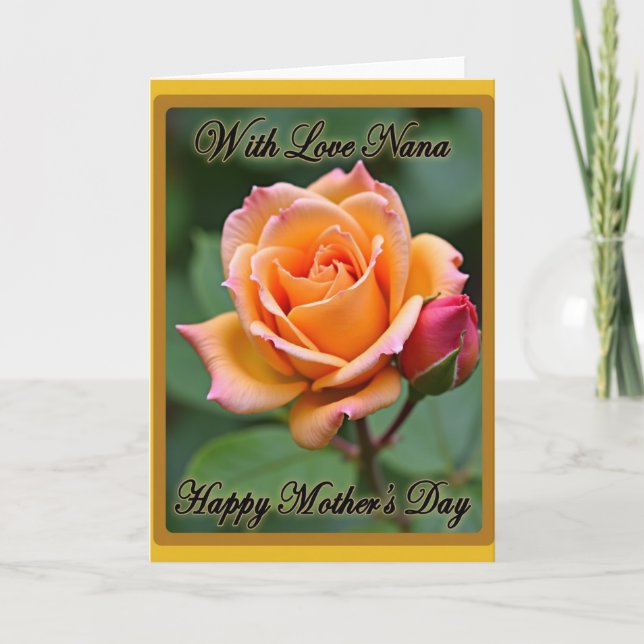 Fuchsia Bud Mothers Day Card (Front)