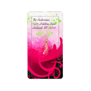 Fuchsia Calla Lily Return Address Labels