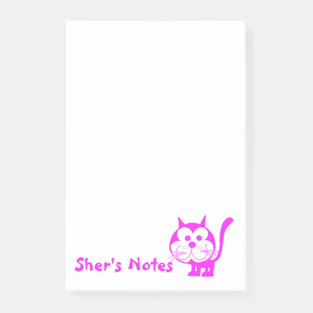 Fuchsia Cat Notes (Front)