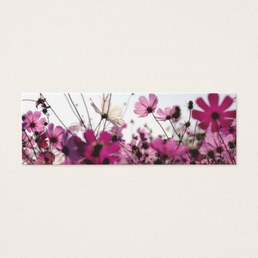 Customizable Fuchsia Chamomile Bookmark (Customizable) Business Card Template