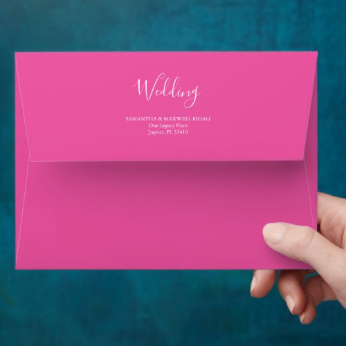 Fuchsia Custom Return Address Envelopes