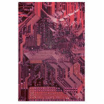 Fuchsia Cyber Circuit Board Tech Art Electronics Cutout<br><div class="desc">Unleash your inner tech visionary with our electrifying circuit board art. This isn't just a design; it's a statement. Immerse yourself in the world of innovation with our bold colorways: serene blue, enigmatic purple, opulent gold, or vibrant fuchsia. Each piece is a fusion of art and technology, transforming the complex...</div>