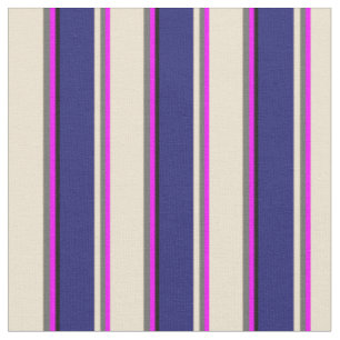 Fuchsia, Dim Grey, Beige, Midnight Blue, and Black Fabric