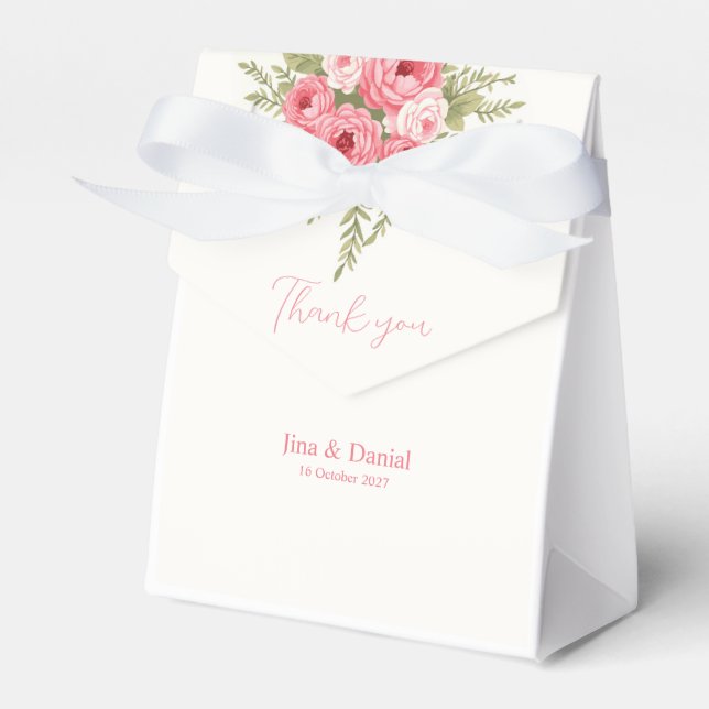 Fuchsia Dream Favor Boxes (Front Side)