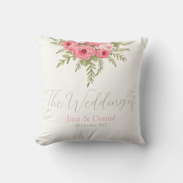 Fuchsia Dream Throw Pillow (Front)