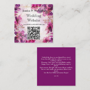 Fuchsia Enchantment: Watercolor  Enclosure Card