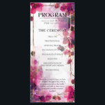Fuchsia Enchantment: Watercolor wedding program<br><div class="desc">Introducing the 'Fuchsia Enchantment Wedding Program Card'—a stunning masterpiece that is sure to add a touch of magic to any love story. Featuring a breathtakingly beautiful design with vibrant fuchsia blooms and delicate gold detailing, this program card sets the stage for a ceremony to be remembered1. Front and center, you’ll...</div>