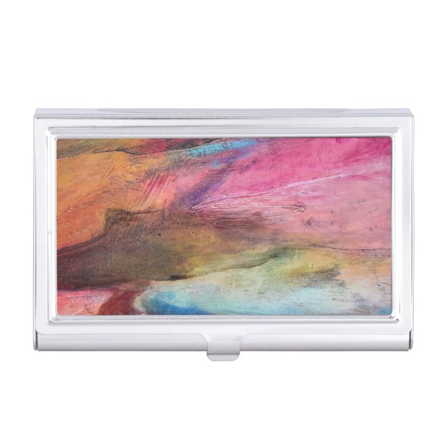 Fuchsia Expression Business Card Case (Front)