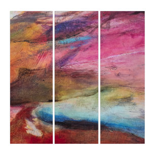 Fuchsia Expression Triptych