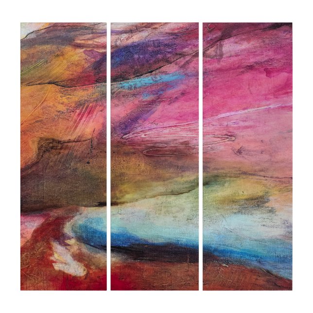 Fuchsia Expression Triptych (Front)