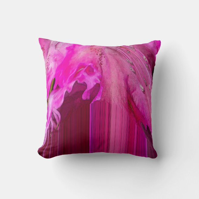 Fuchsia fantasy throw pillow (Front)