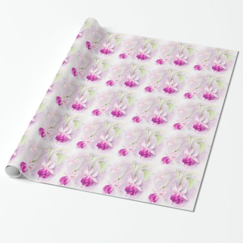 Fuchsia fine art pink purple wrapping wrapping paper