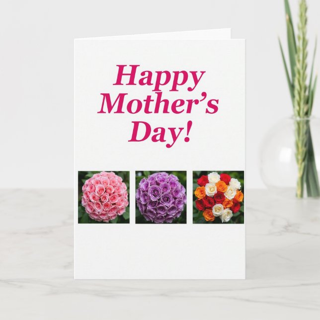Fuchsia Floral Celebration Card (Front)