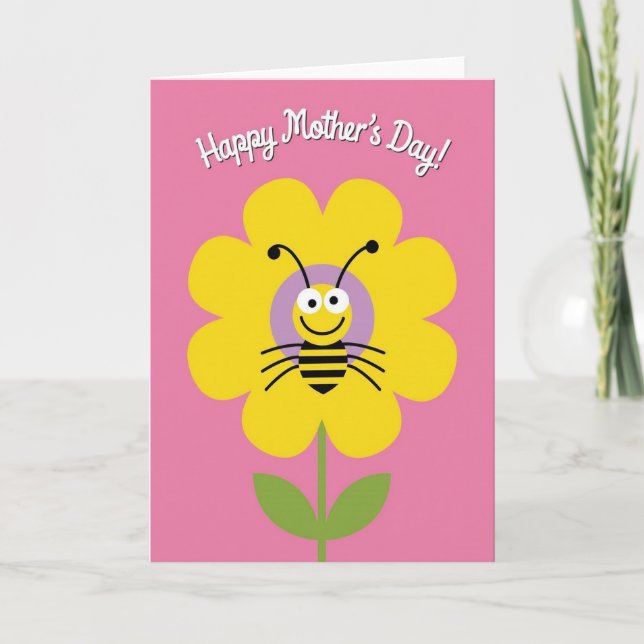 Fuchsia Floral Friend Card (Front)