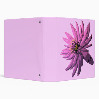 Fuchsia Floral Illustrated Binder 1.5 inch