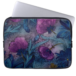 Fuchsia floral laptop sleeve
