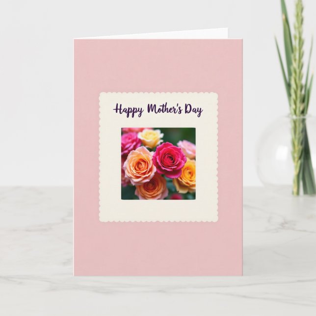 Fuchsia Floral Mothers Card (Front)