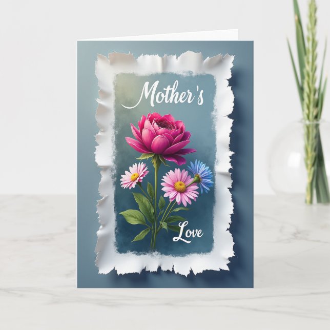 Fuchsia Floral Mothers Love Card (Front)