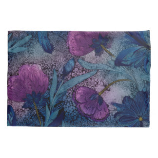 Fuchsia floral pillow case