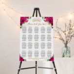 Fuchsia Floral Sweet 16 Quinceañera 15 XV Seating Foam Board<br><div class="desc">Personalize this pretty fuchsia pink roses floral Quinceañera / Sweet 16 birthday seating chart sign board easily and quickly. Simply click the customize it further button to edit the texts, change fonts and fonts colors. Featuring beautiful fuchsia pink flowers and fuchsia and gold butterflies. Matching items available in store. (c)...</div>
