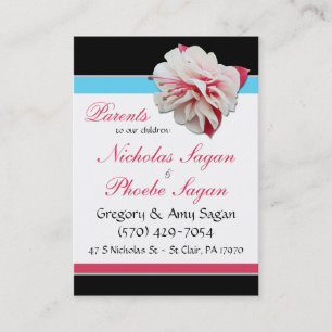 Fuchsia Flower ~ 2 Child, 2 Parents Calling Cards