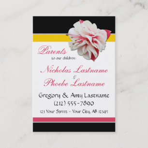 Fuchsia Flower ~ 2 Kids, 2 Parents Calling Cards