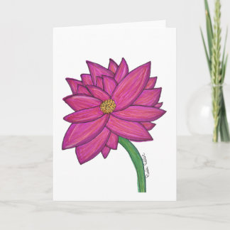 Fuchsia Flower Blank Card