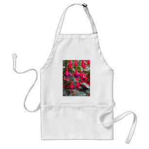 Fuchsia flowers adult apron