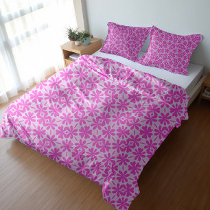 Fuchsia Flowers Duvet Cover