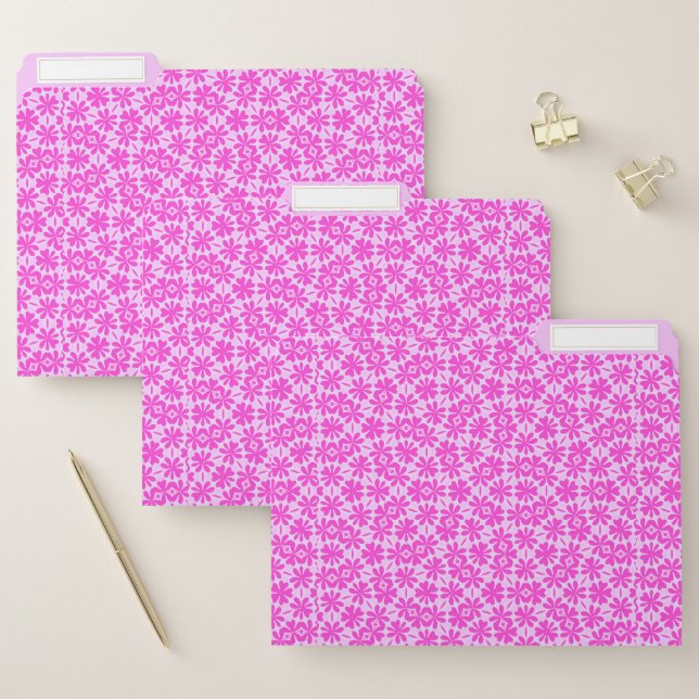 Fuchsia Flowers File Folder (Set)