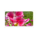 Fuchsia Flowers Label