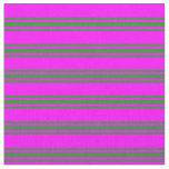 [ Thumbnail: Fuchsia & Forest Green Colored Pattern Fabric ]
