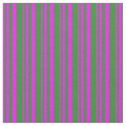 Fuchsia & Forest Green Striped/Lined Pattern Fabric