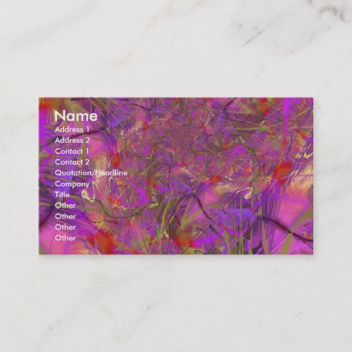 Fuchsia Fractal Art Business Card Templates