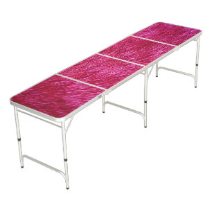 Fuchsia Fur Look Beer Pong Table