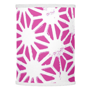 Fuchsia geometric pattern lamp shade
