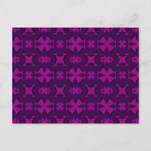 Fuchsia Geotech: A Vibrant Abstract Geometric Text Holiday Postcard