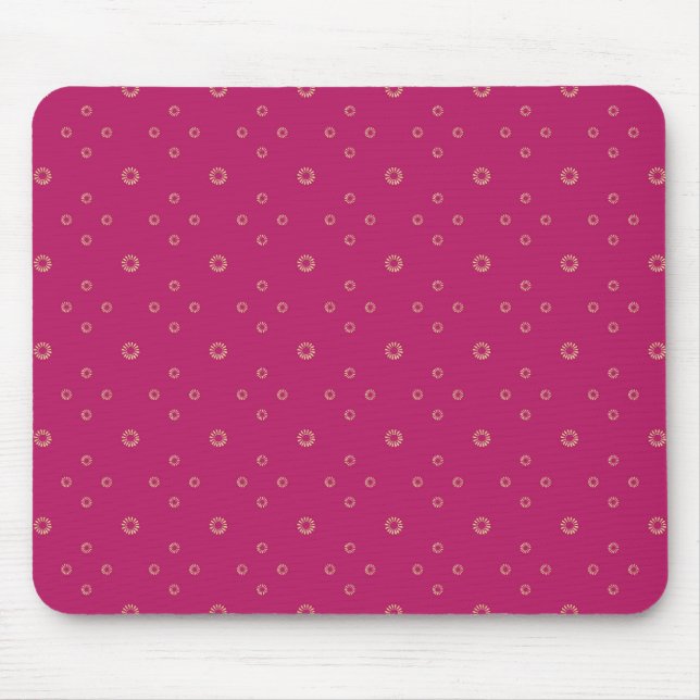 Fuchsia | Golden Zinnia Sun Mouse Pad (Front)