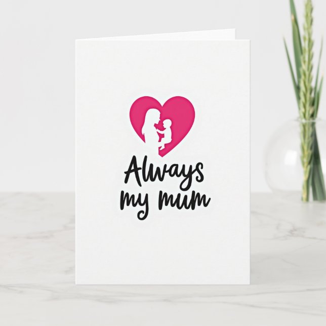 Fuchsia Heart Mum Love Card (Front)