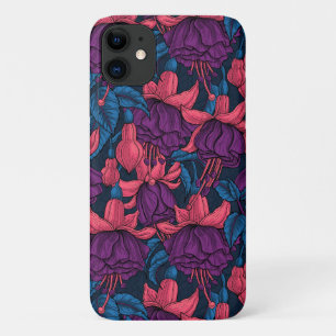 Fuchsia in blue and purple iPhone 11 case