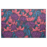 Fuchsia in blue and purple fabric
